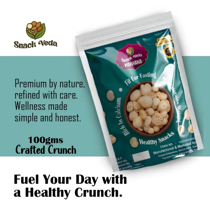 Plain Makhana (Pack of 3 - 50 gms. each)